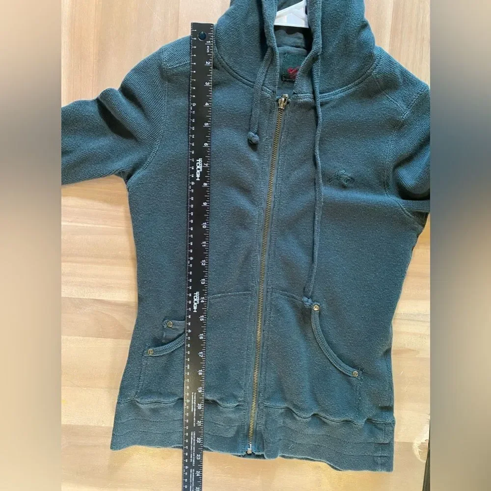 Joie dark green zip‎ up hoodie - Picture 5 of 7